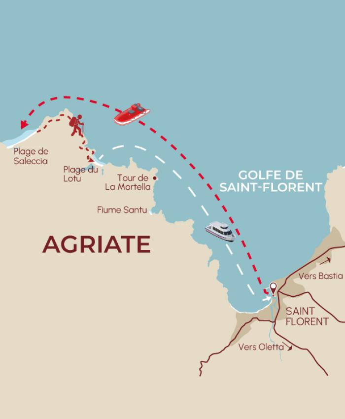 Saleccia & Lotu – Semi-rigide + Marche + Navette
